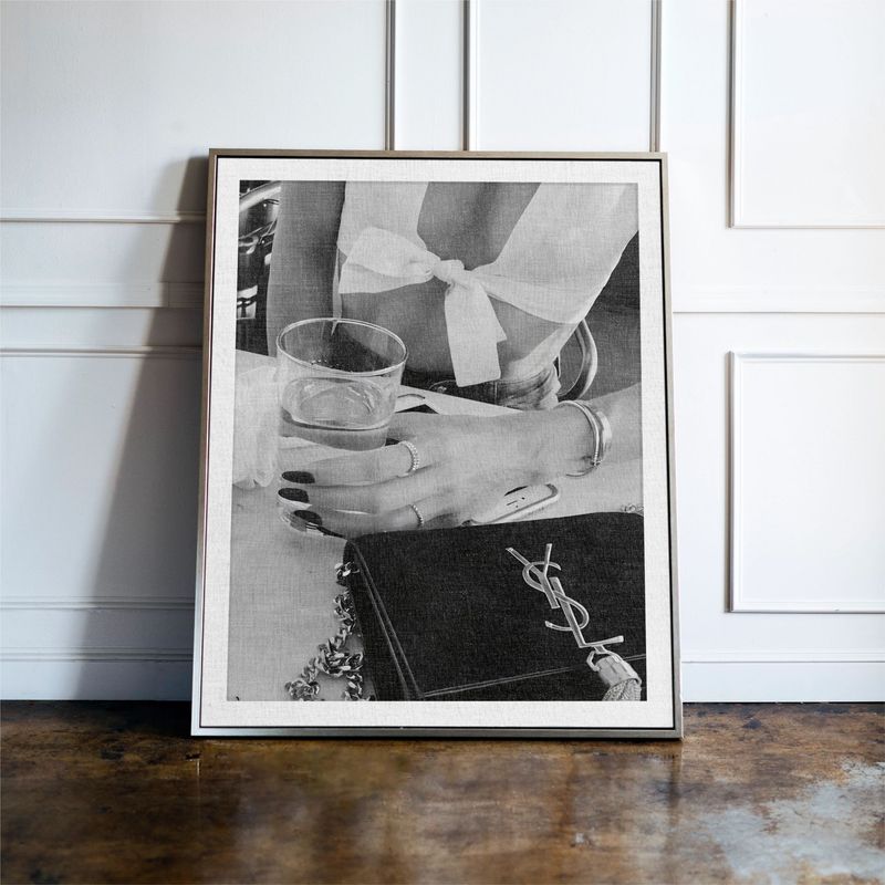 Iconic Elegance in Black & Silver Print