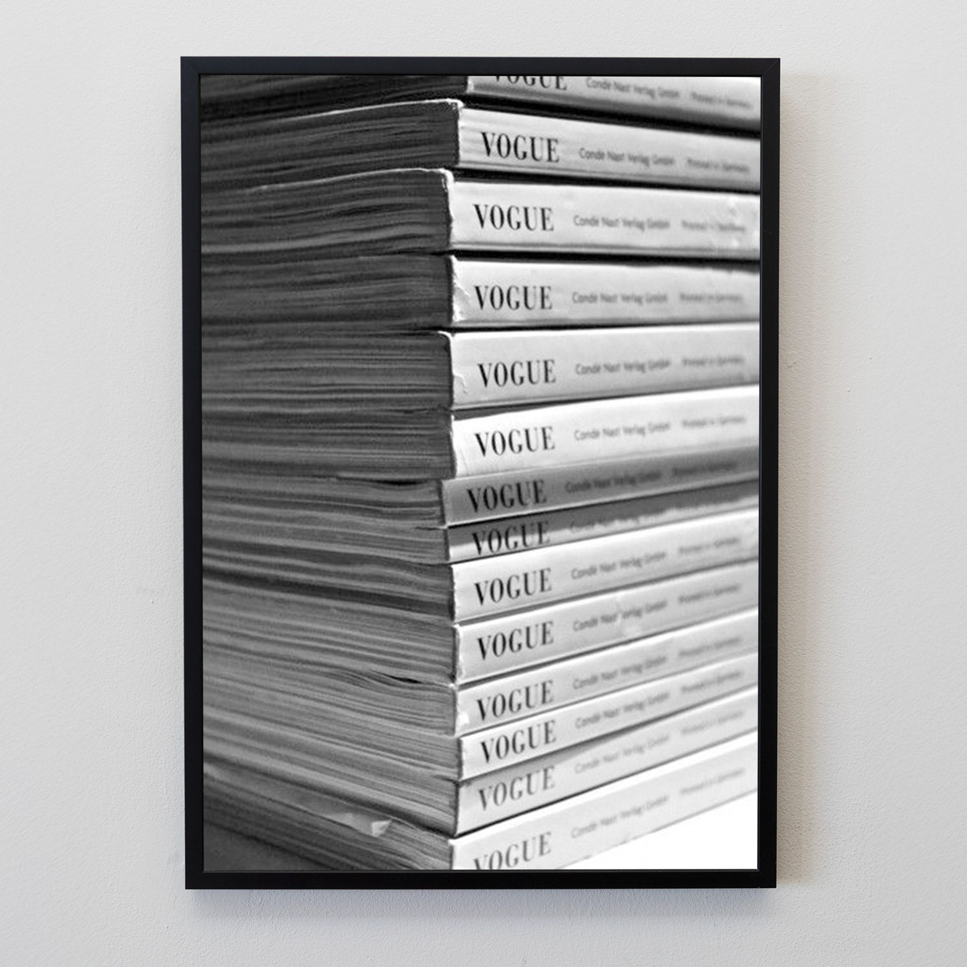 Luxury Fashion Magazine Print in Black and White