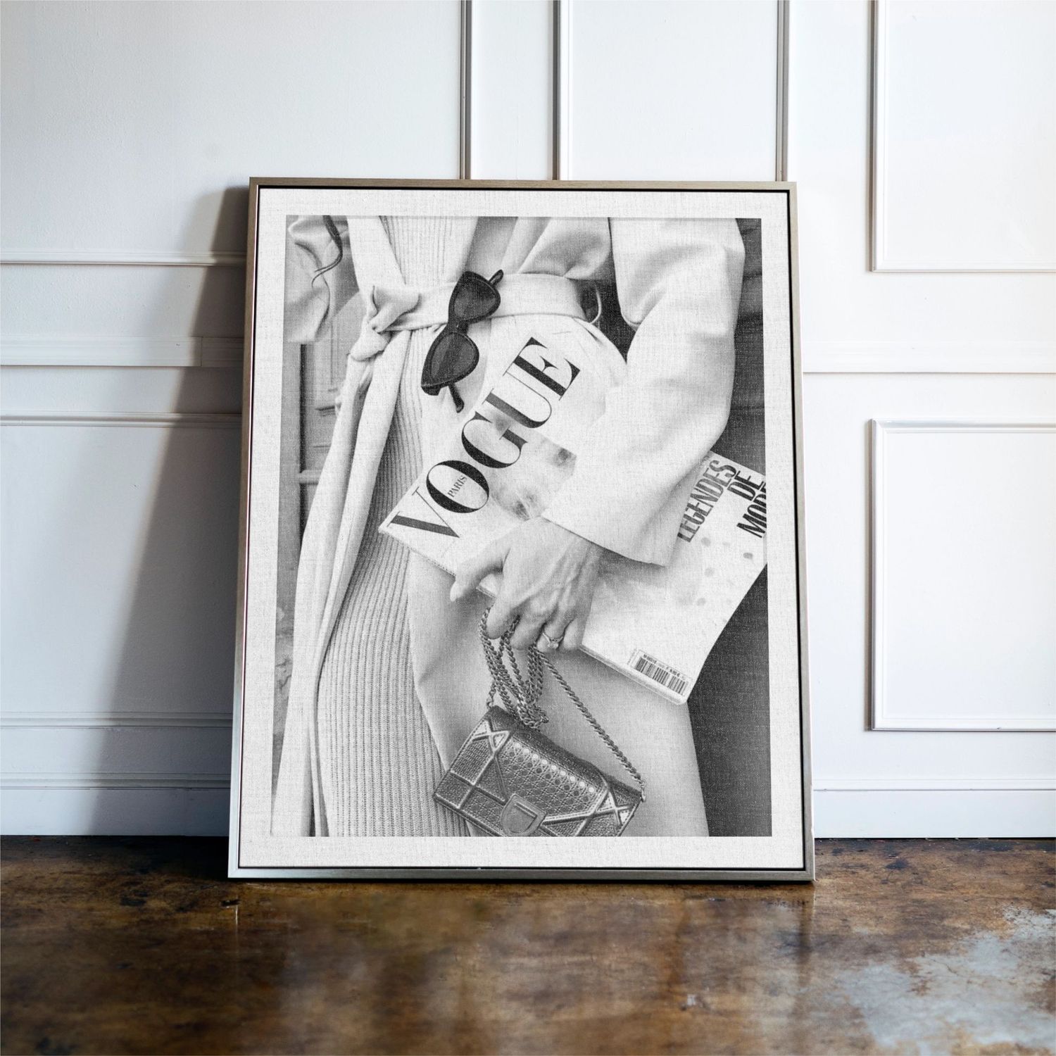 Luxury Fashion Magazine Print in Black and White