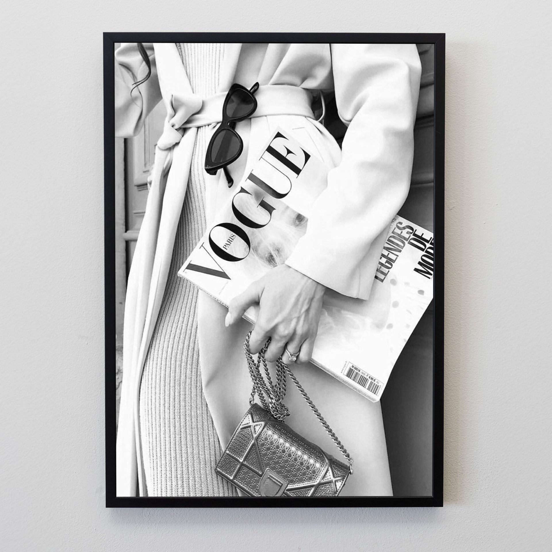 Luxury Fashion Magazine Print in Black and White