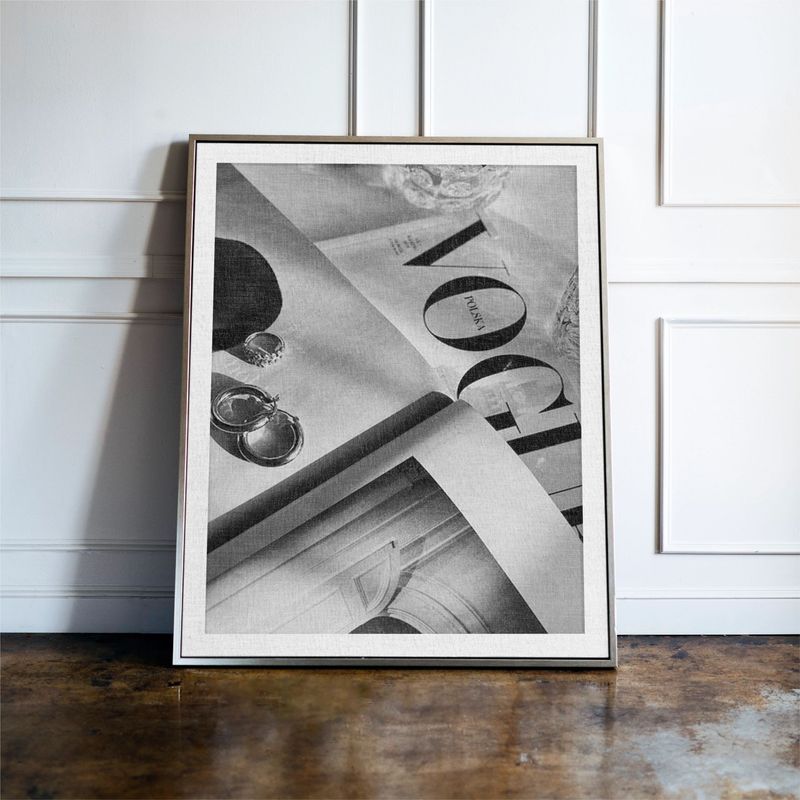 Luxury Fashion Magazine Print in Black and White
