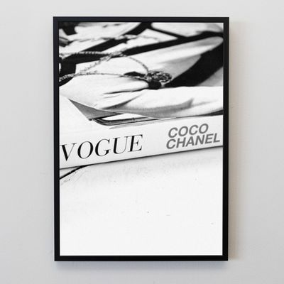 Luxury Fashion Magazine Print in Black and White
