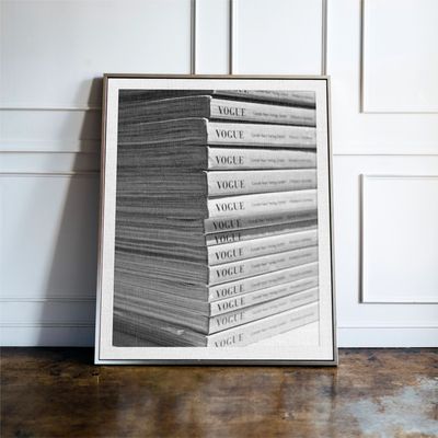 Luxury Fashion Magazine Print in Black and White