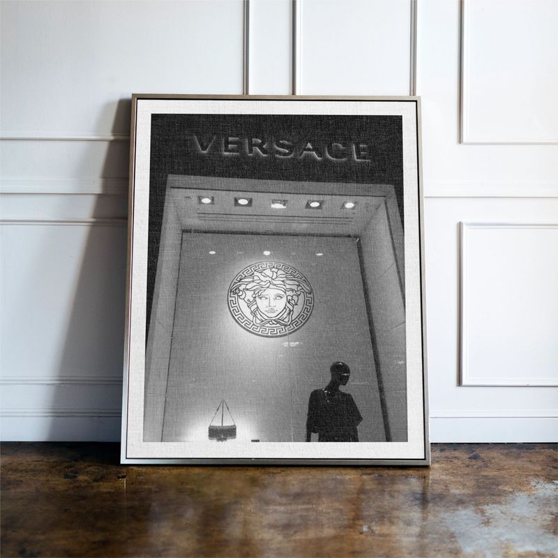 Luxury Shop Front Print in Black and White