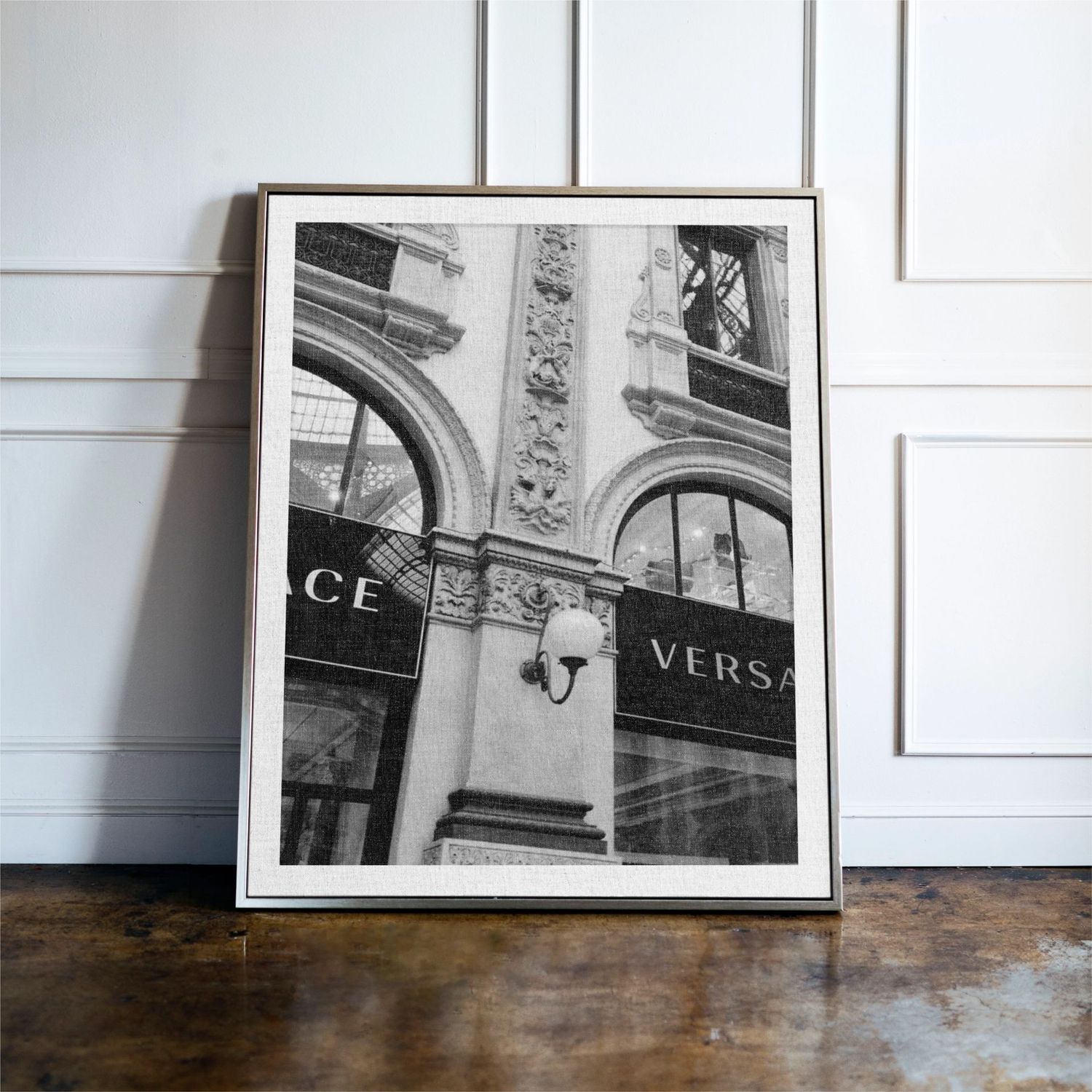 Luxury Shop Front Print in Black and White