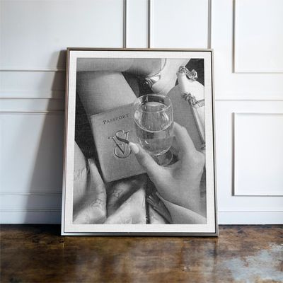 Luxury Passport Black & White Print