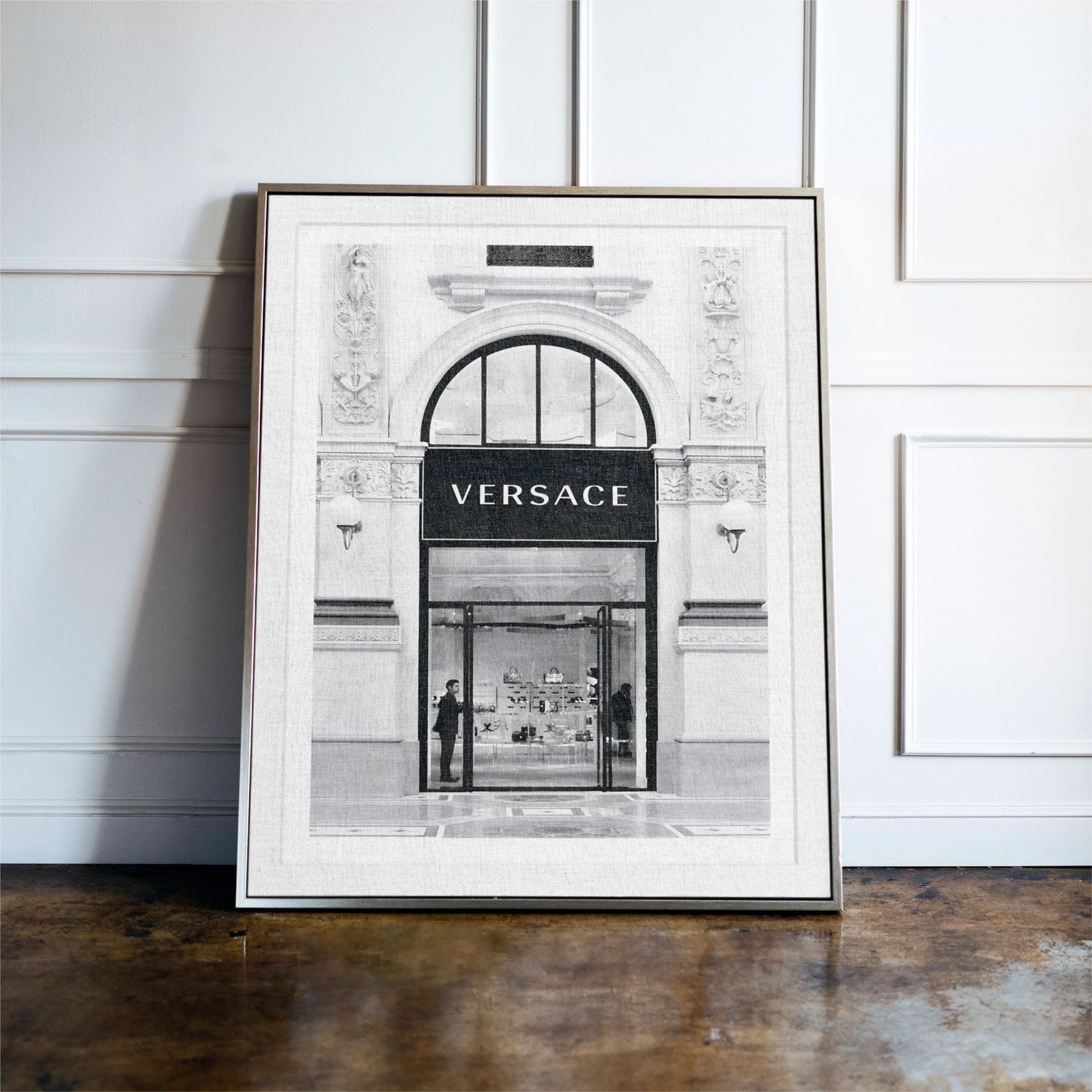 Luxury Shop Front Print Black & White