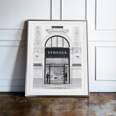 Luxury Shop Front Print Black & White