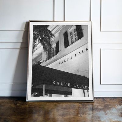 Luxury Shop Front Print Black & White