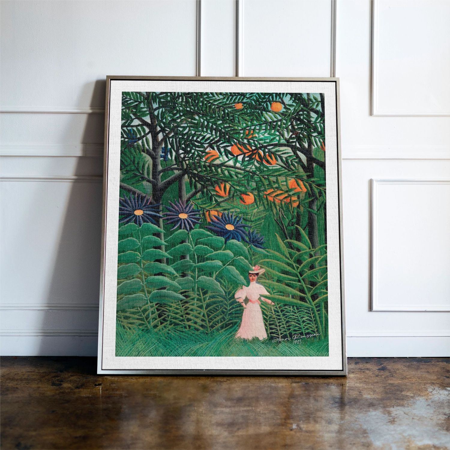 Woman Walking In An Exotic Forest - Henri Rousseau