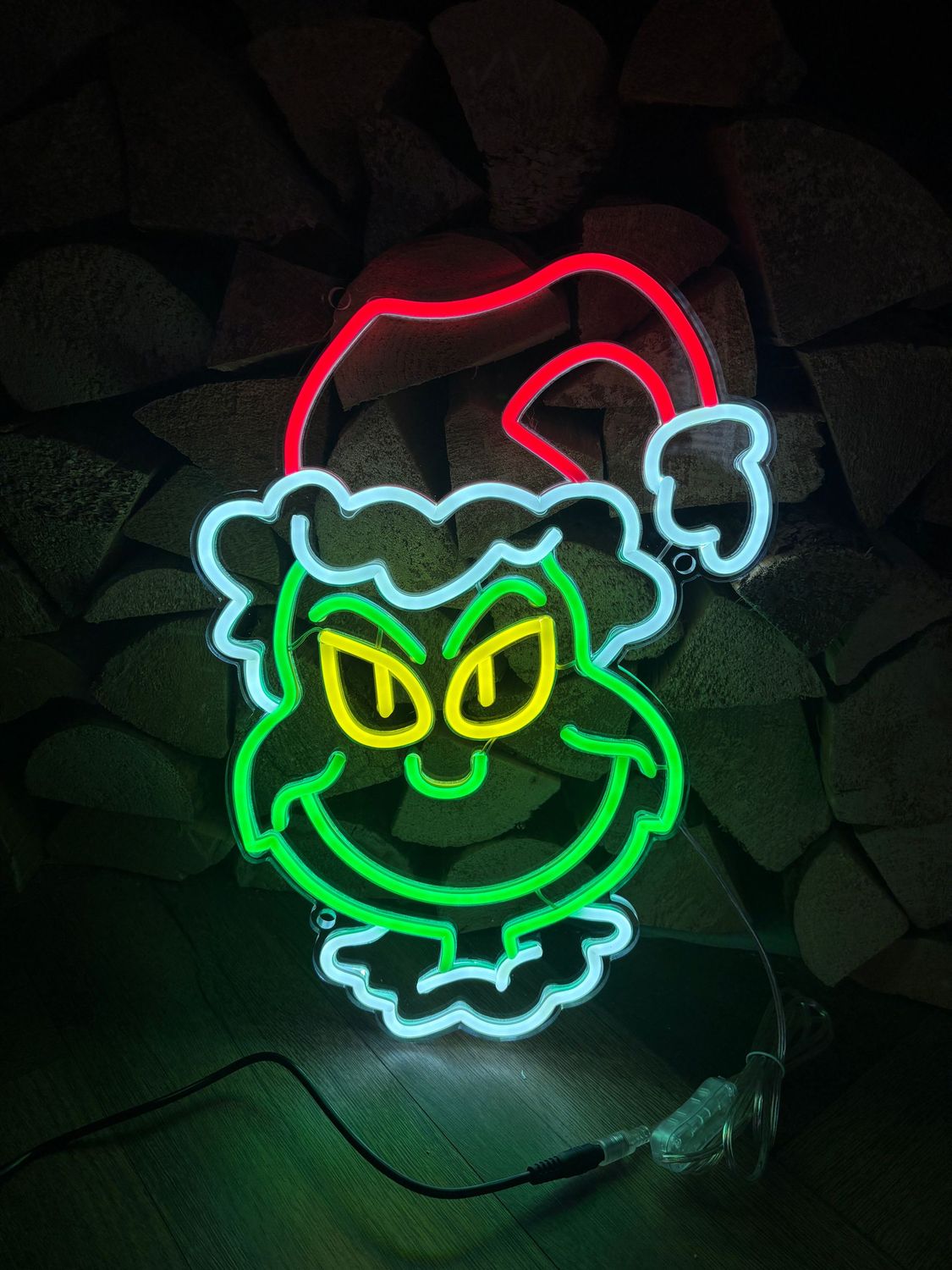 Grinch Face LED Neon Sign