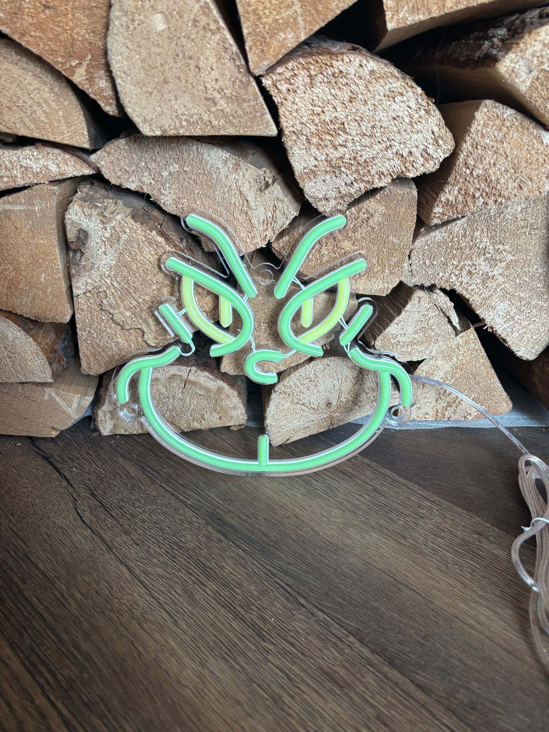 Small Christmas Cartoon Face LED Neon Sign