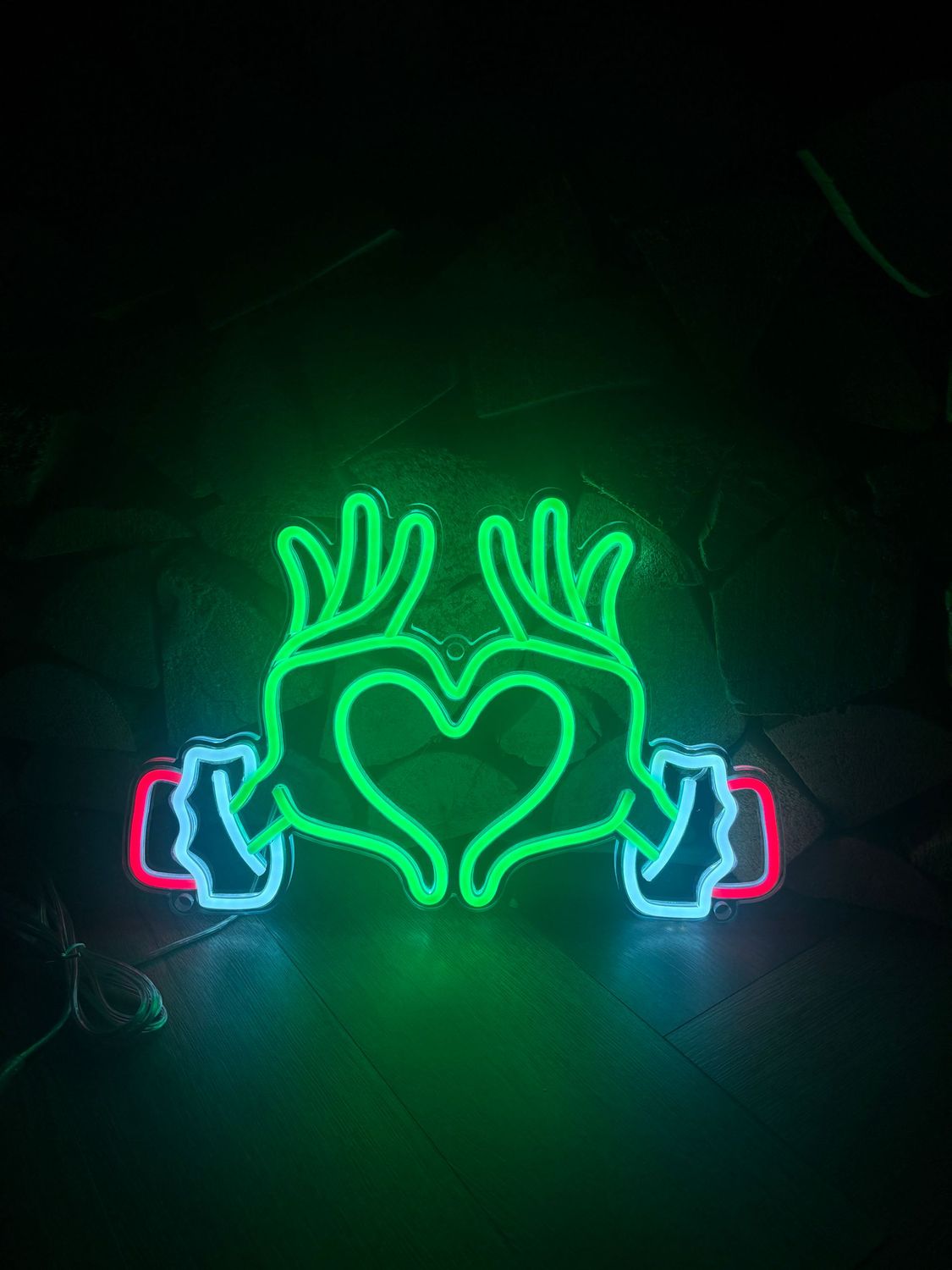 Cartoon Heart Hand LED Neon Sign Cartoon Heart Hand LED Neon Sign