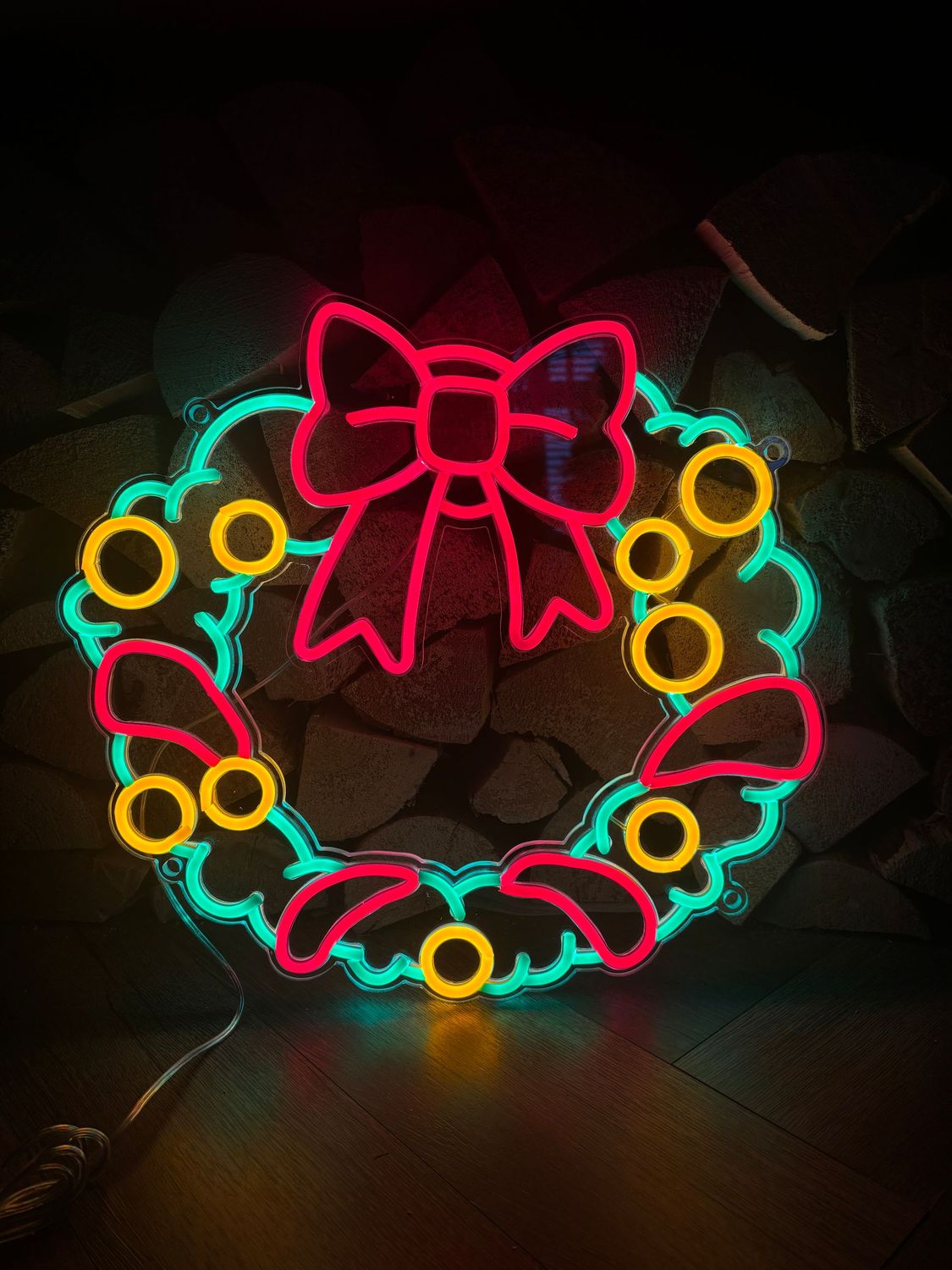 Christmas Wreath LED Neon Sign Christmas Wreath LED Neon Sign