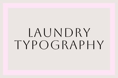 Laundry Typography