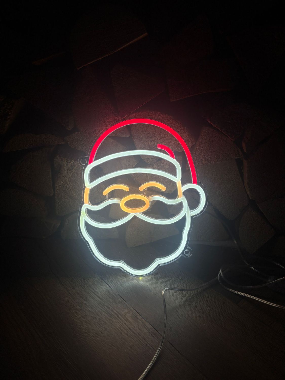 Santa Face LED Neon Sign