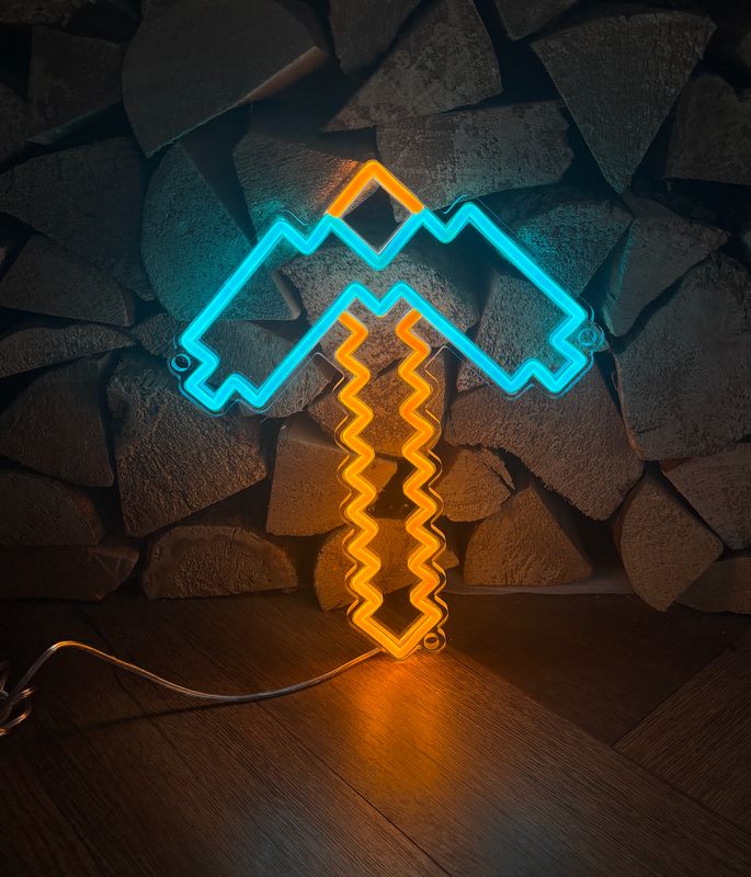 Pickaxe LED Neon Sign