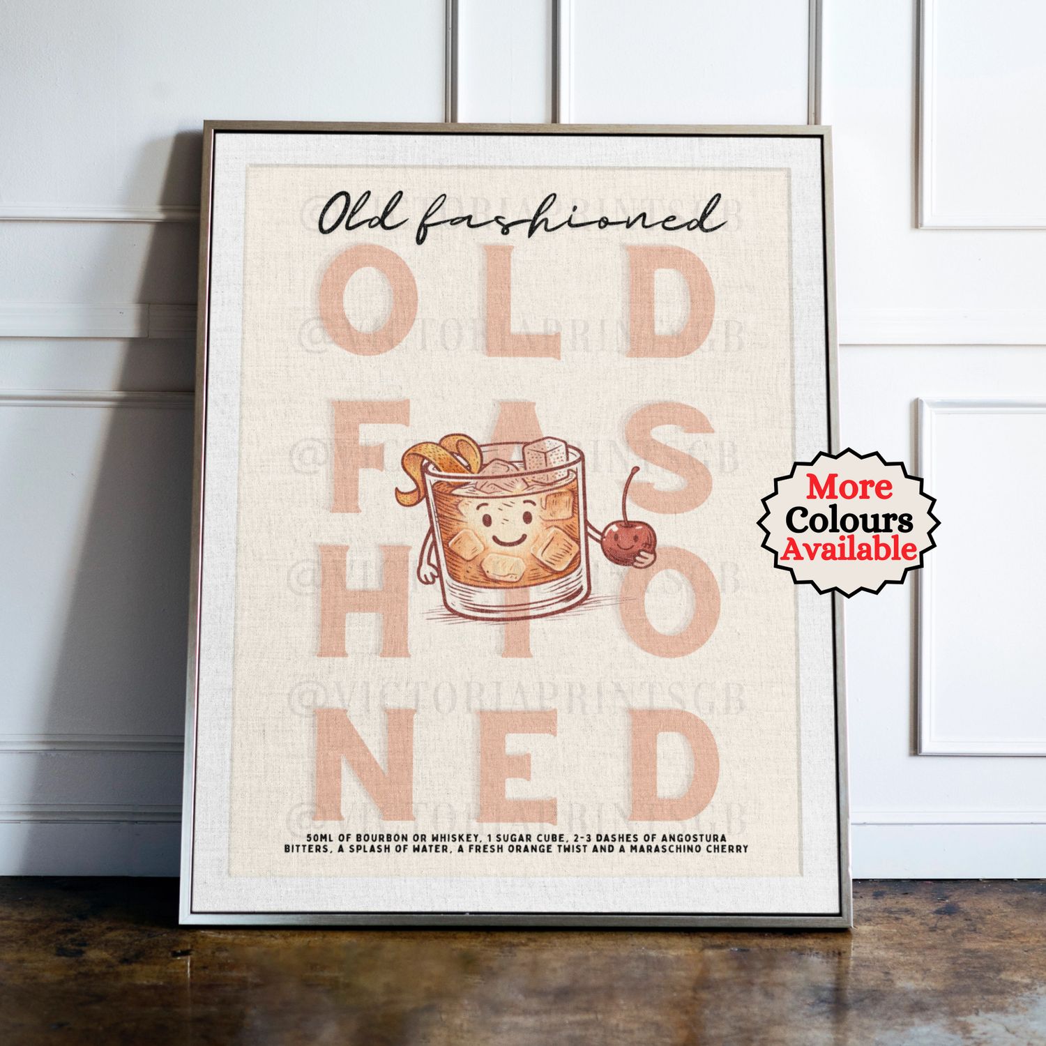 Old Fashioned Cocktail Print