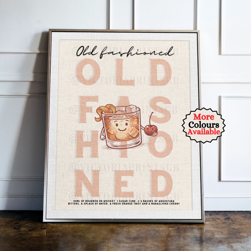 Old Fashioned Cocktail Print