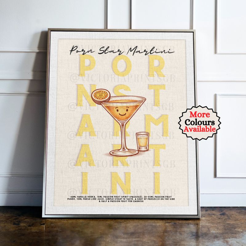 Pornstar Martini Cocktail Print