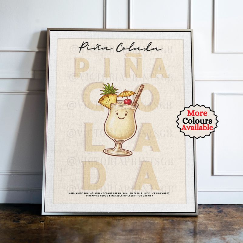 Pina Colada Cocktail Print