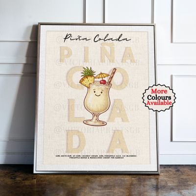 Pina Colada Cocktail Print Pina Colada Cocktail Print