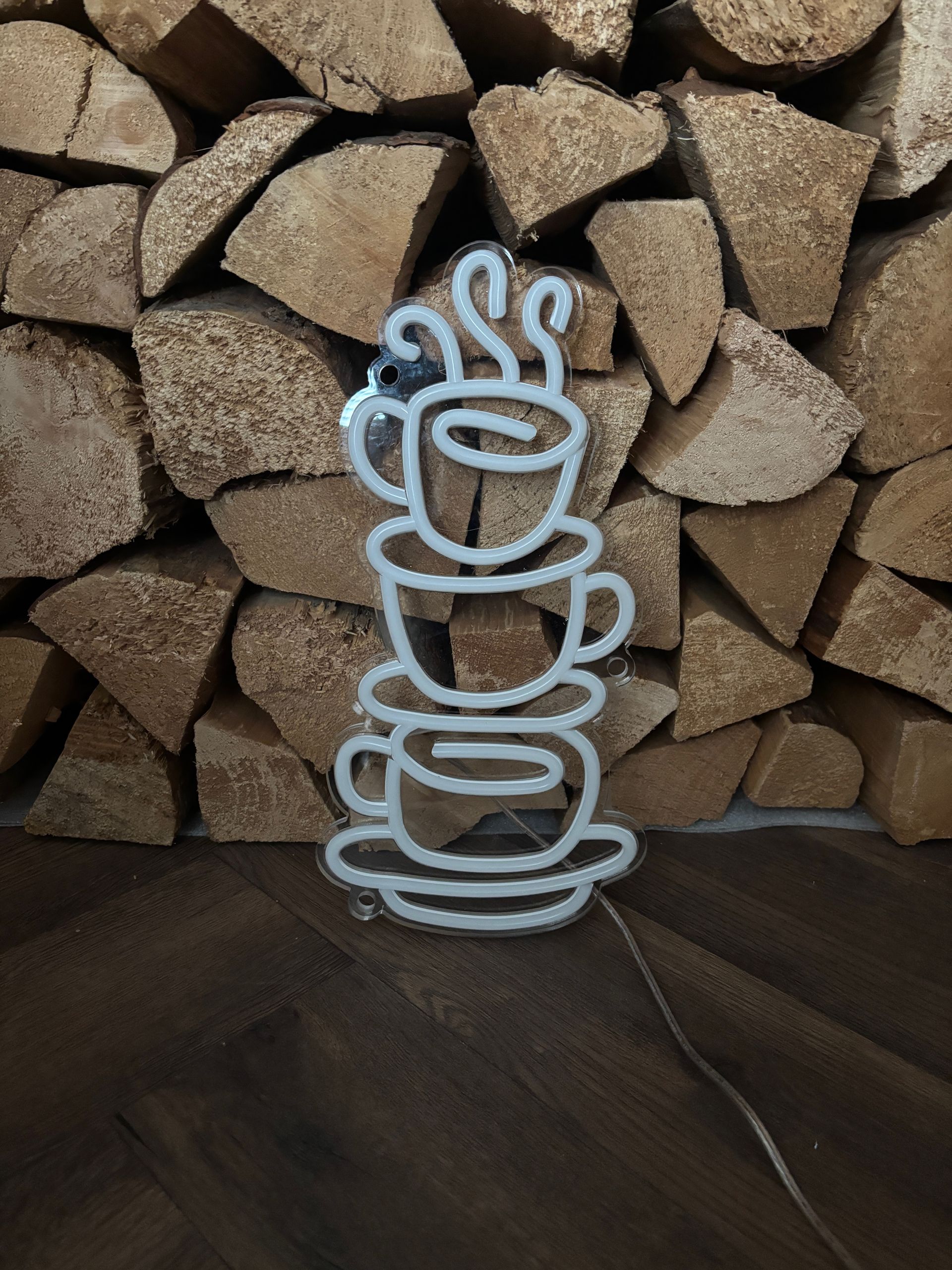 Coffee Cup Stack LED Neon Sign