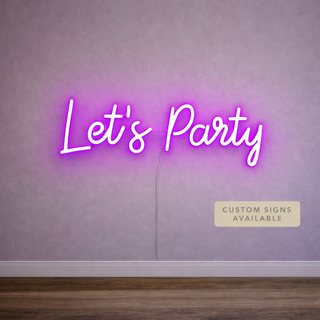 Let's Party LED Neon Sign