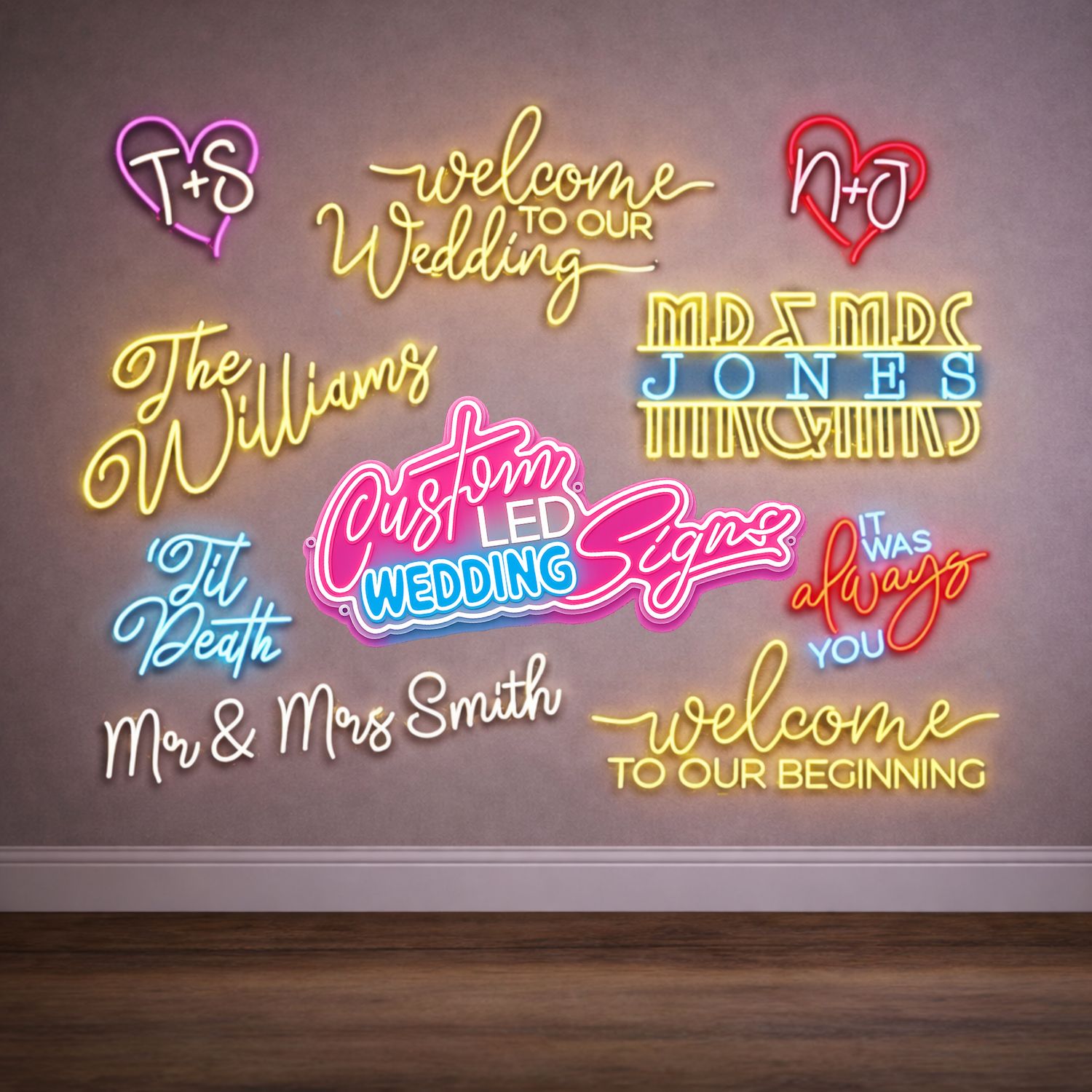 Custom Wedding LED Neon Sign Custom Wedding LED Neon Sign