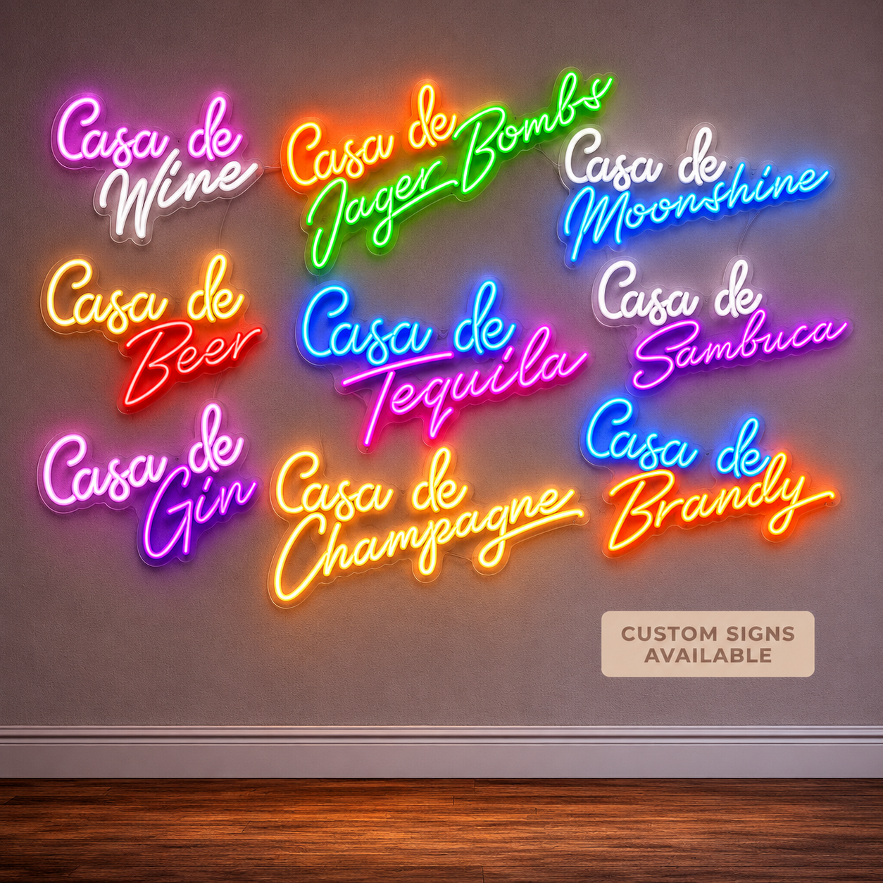 Casa de Champagne LED Neon Sign