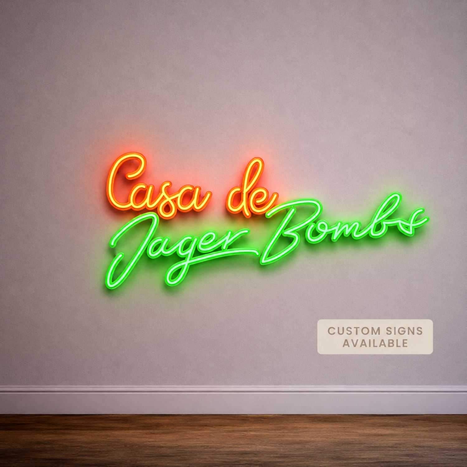 Casa de Jager Bombs LED Neon Sign Casa de Jager Bombs LED Neon Sign