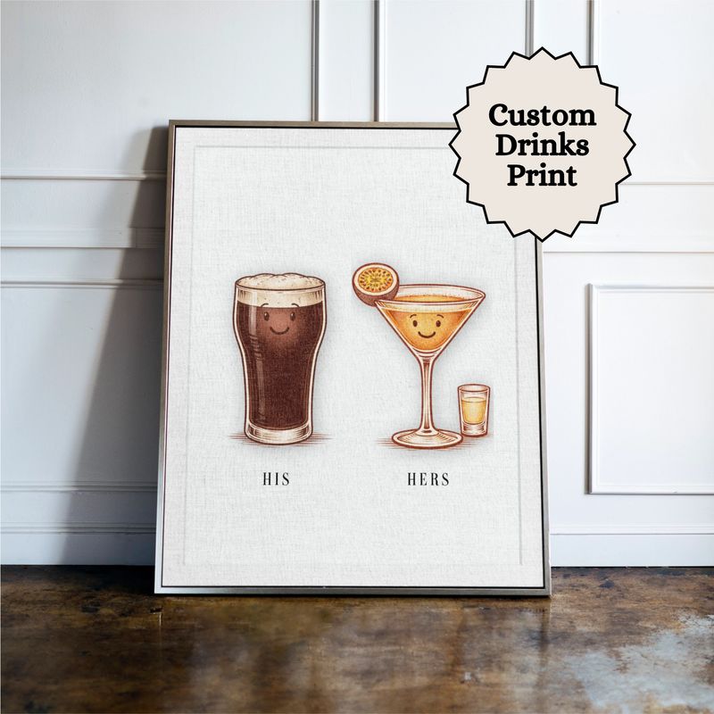 Personalised Couple 'His & Hers' Print