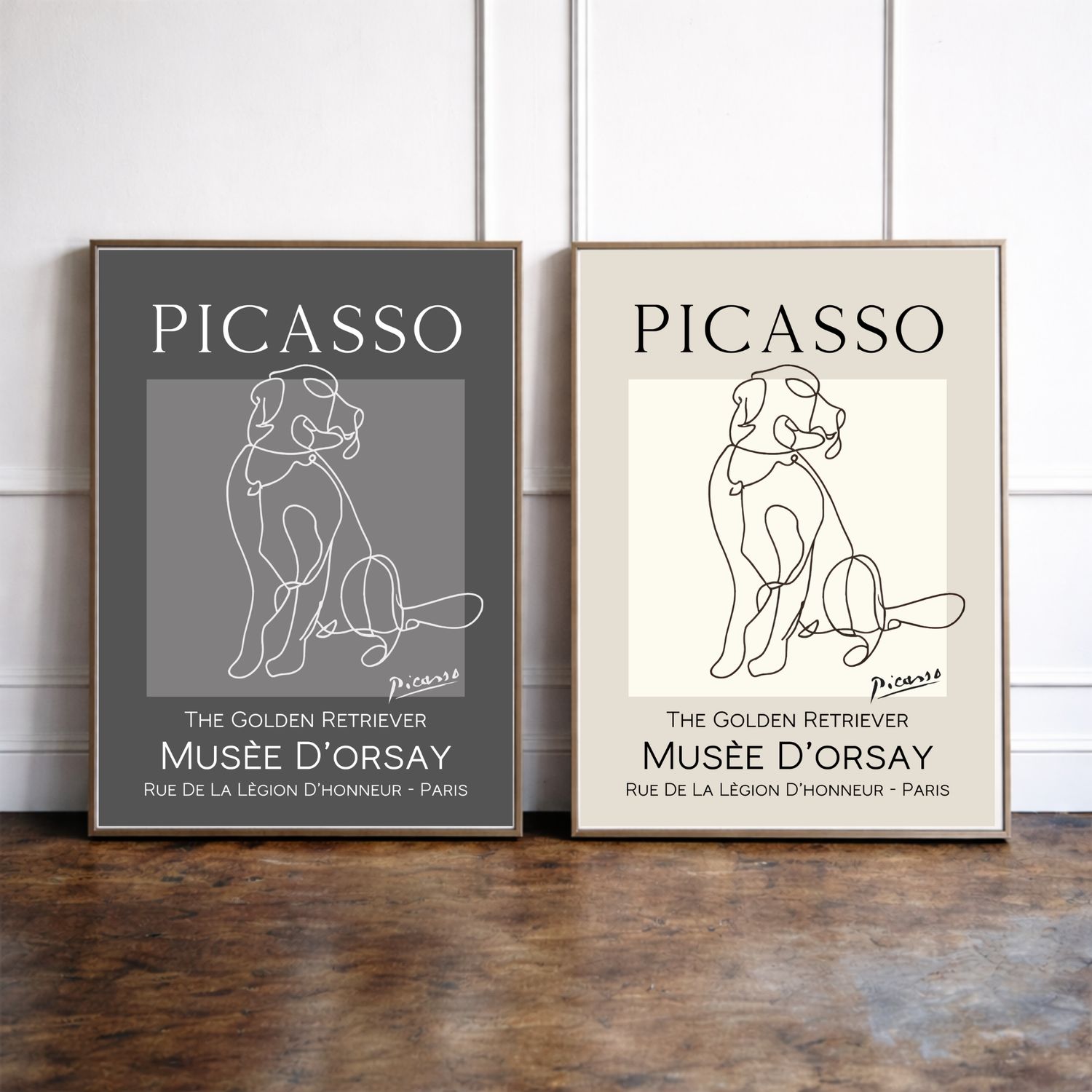 The Golden Retiever Print - Pablo Picasso Style The Golden Retiever Print - Pablo Picasso Style