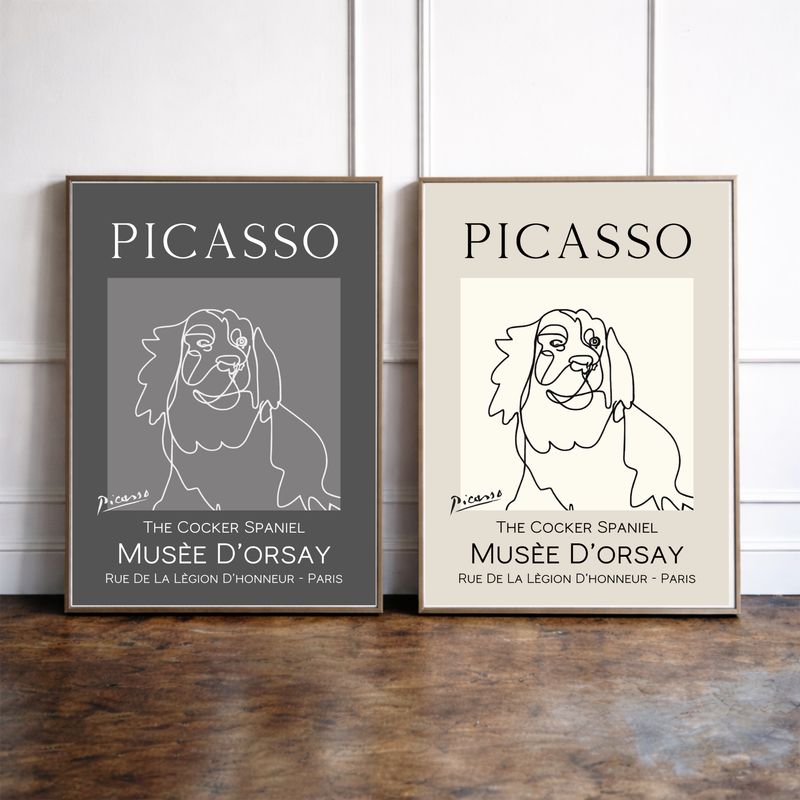 The Cocker Spaniel Print - Pablo Picasso Style