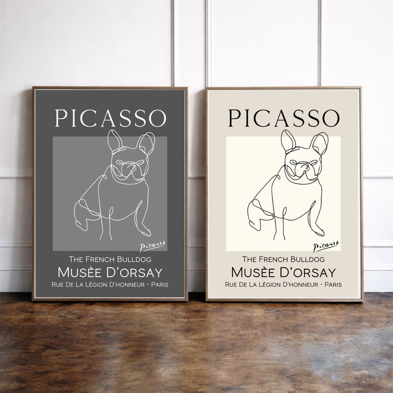 The French Bulldog Print - Pablo Picasso Style