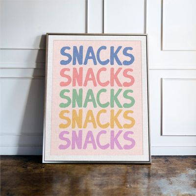 Snacks Snacks Snacks Kitchen Print