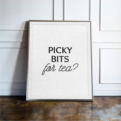 Picky Bits for Tea? - Kitchen Typography Print