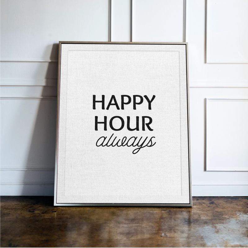 Happy Hour Always - Kitchen Typography Print