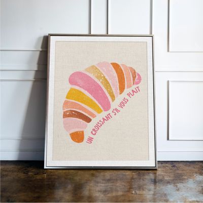 Un Croissant S'il Vous Plait - Kitchen Print Un Croissant S'il Vous Plait - Kitchen Print