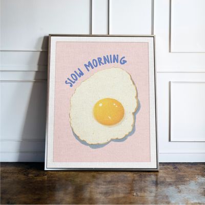 Fried Egg Slow Morning - Kitchen Print