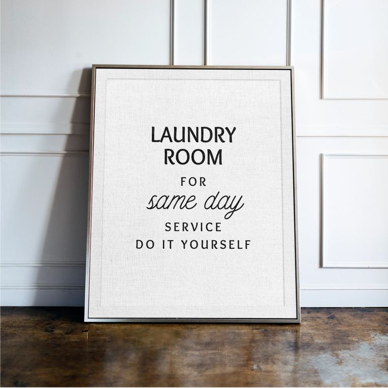Laundry Room Same Day Service - Laundry Room Typography Print