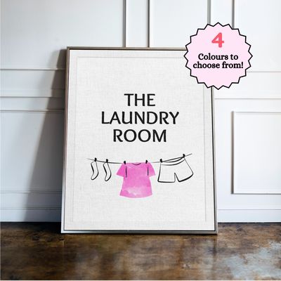 The Laundry Room Clothesline - Laundry Room Typography Print The Laundry Room Clothesline - Laundry Room Typography Print