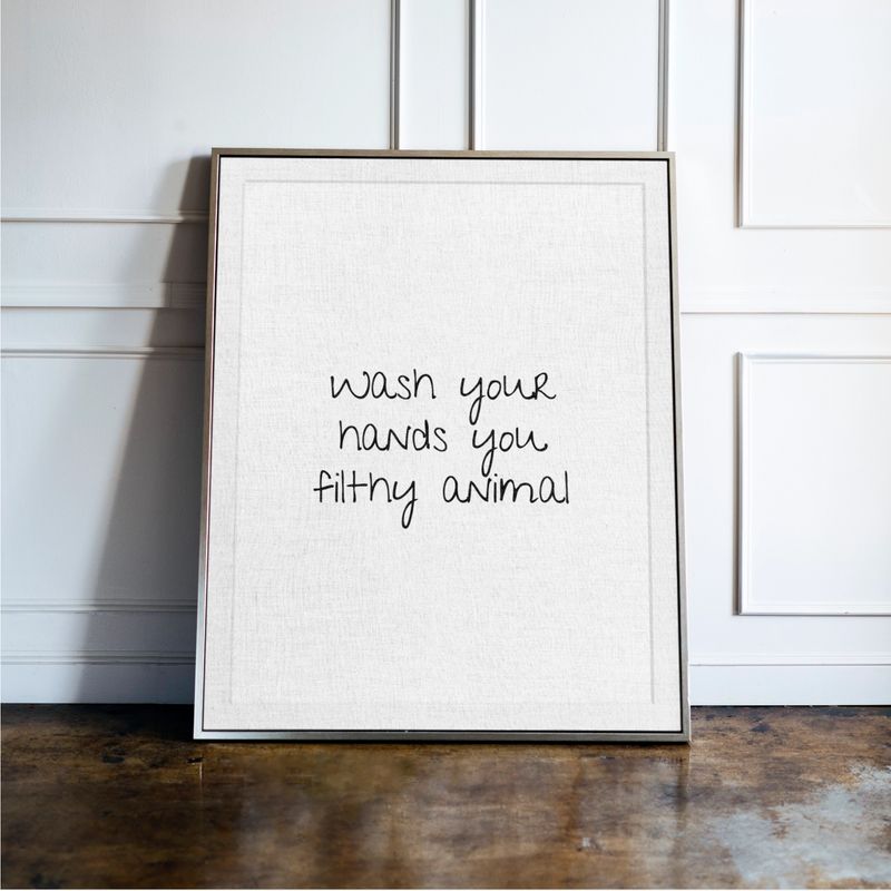Wash Your Hands You Filthy Animal - Bathroom Typography Print