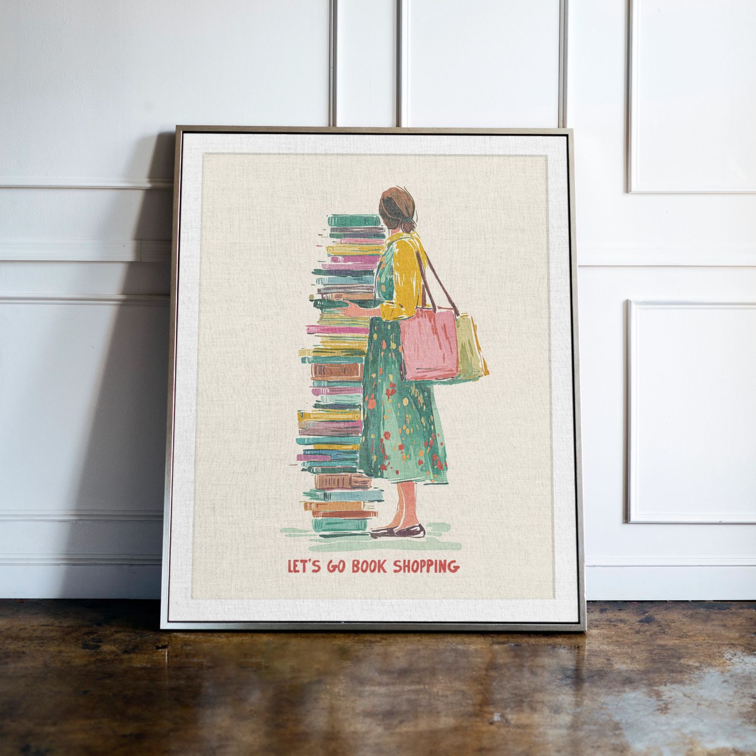 Let's Go Book Shopping Print