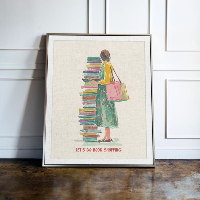 Let's Go Book Shopping Print
