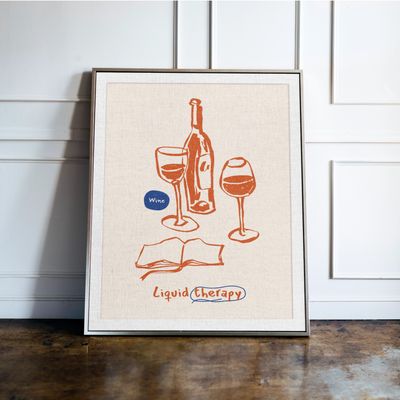 Liquid Therapy, Wine Print Liquid Therapy, Wine Print