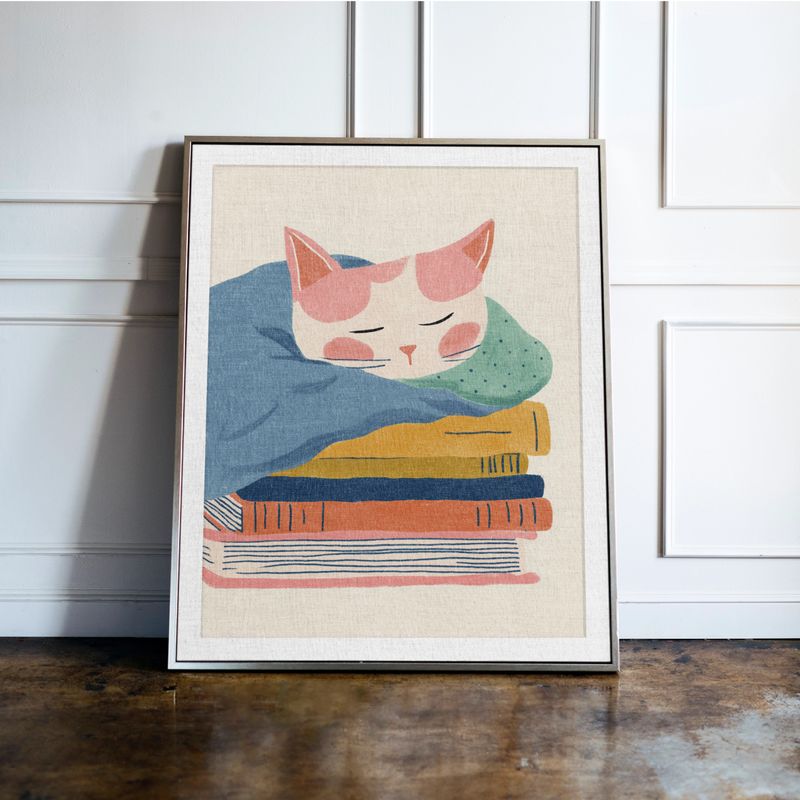 Cat Book Print