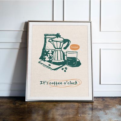It's Coffee O'clock Print It's Coffee O'clock Print