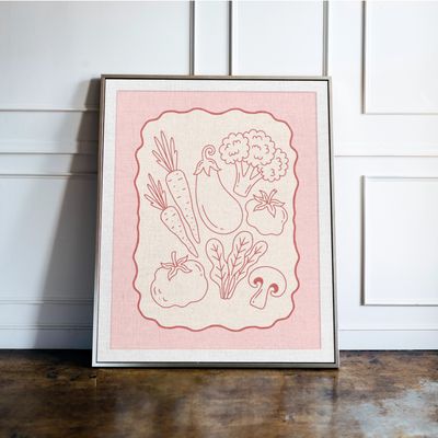 Pink and Red Vegetables - Kitchen Print