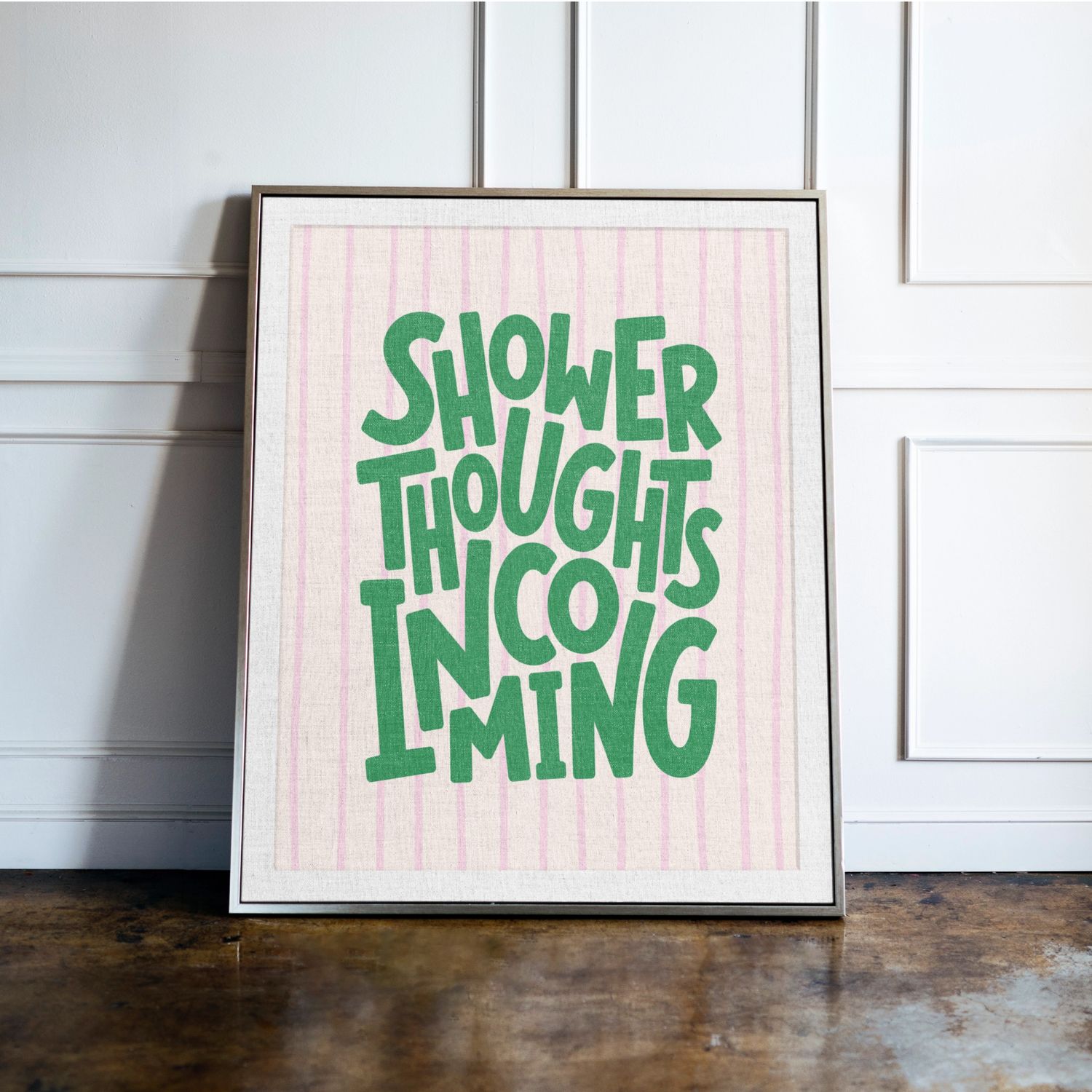 Shower Thoughts Incoming, Bathroom Print Shower Thoughts Incoming, Bathroom Print
